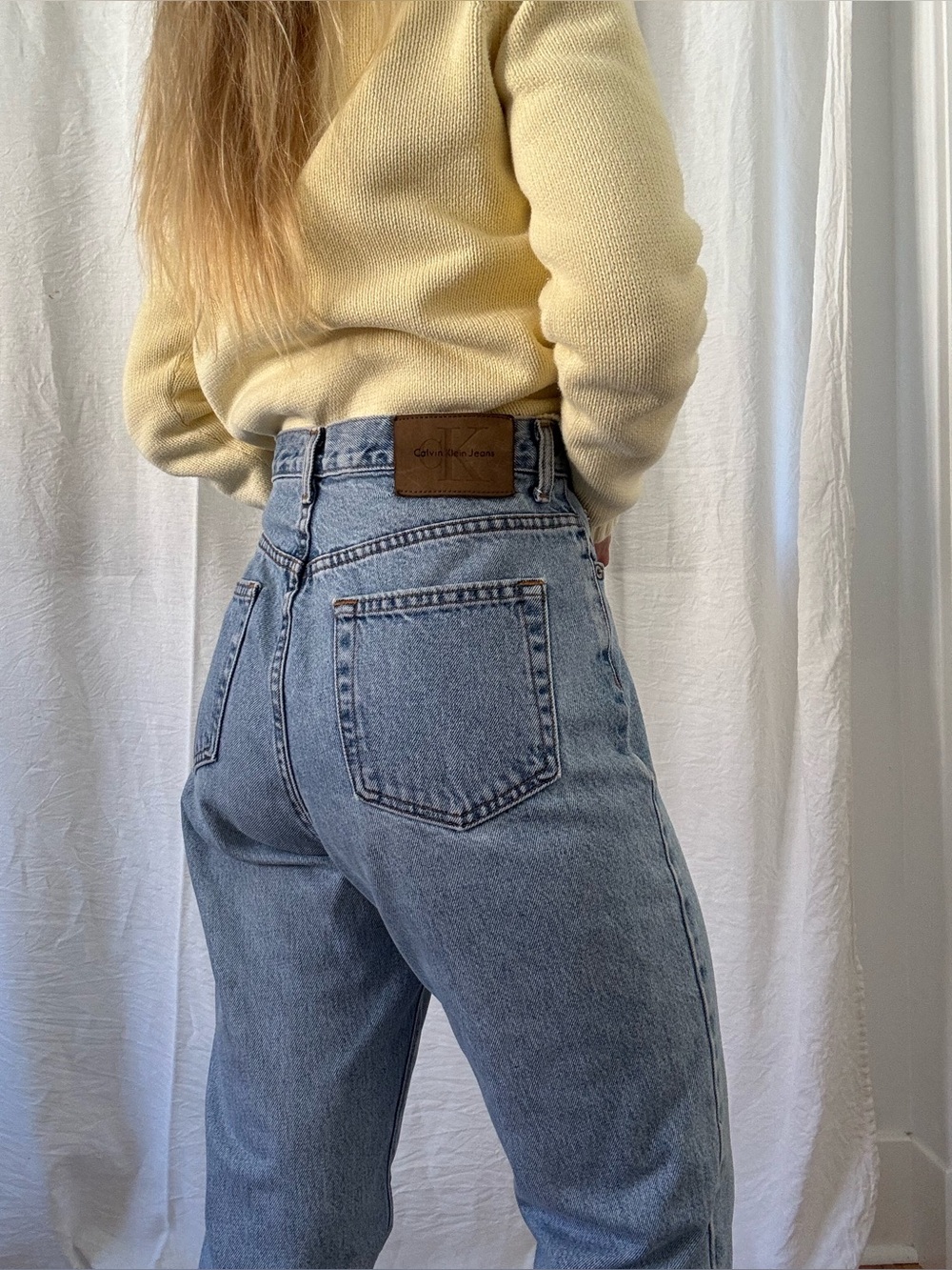 Vintage Calvin Klein easy fit five pocket jeans double stonewash 30” waist